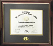 13X15 Mahogany with Gold Trim - Preliminary Year (Horizontal)